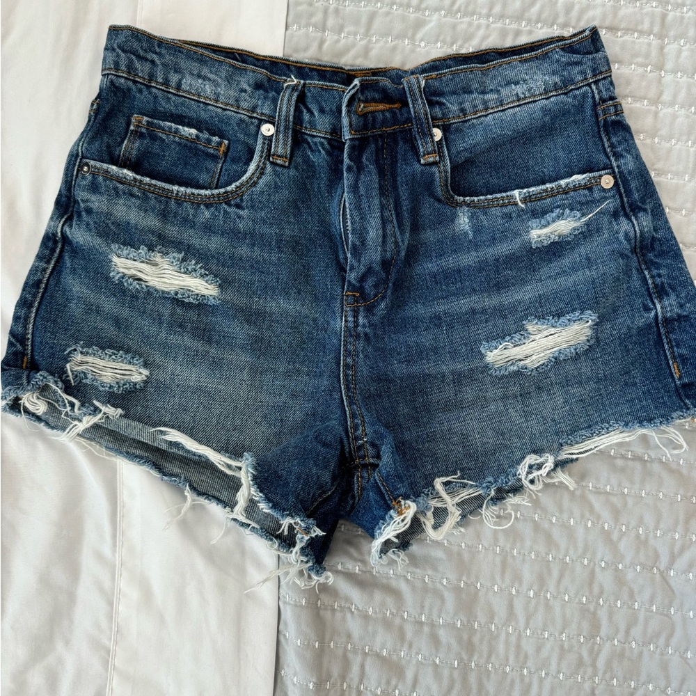 Blank NYC “the barrow” high rise denim shorts